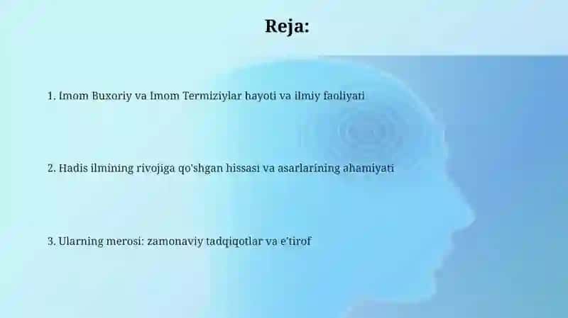 Imom Buxoriy va Imom Termiziylar hayoti va ilmiy faoliyati 2