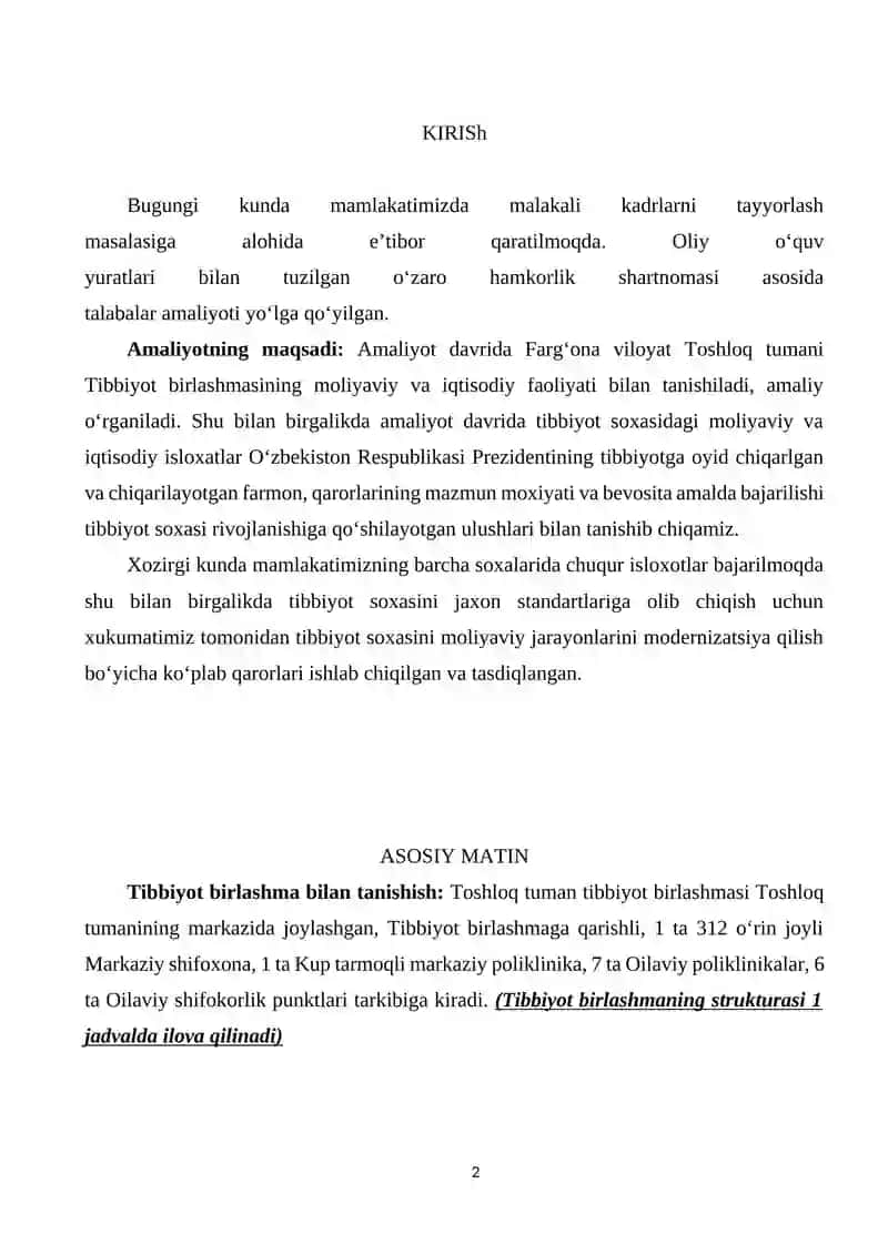 Tibbiyot birlashmasi 2