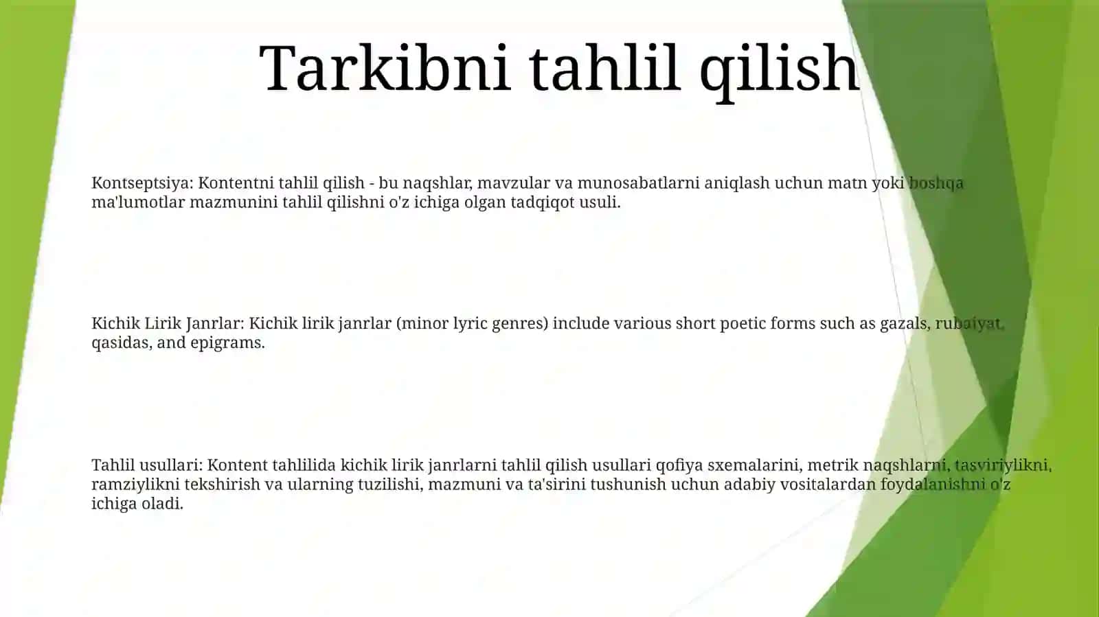 Maktab Darsligiga Kiritilgan Kichik Lirik Janrlarni Tahlil Qilish Usullari 2