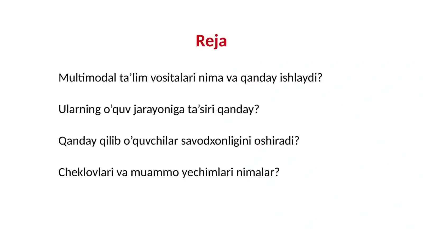 Multimodal ta’lim vositalari orqali o’qish savodxonligini rivojlantirish 2