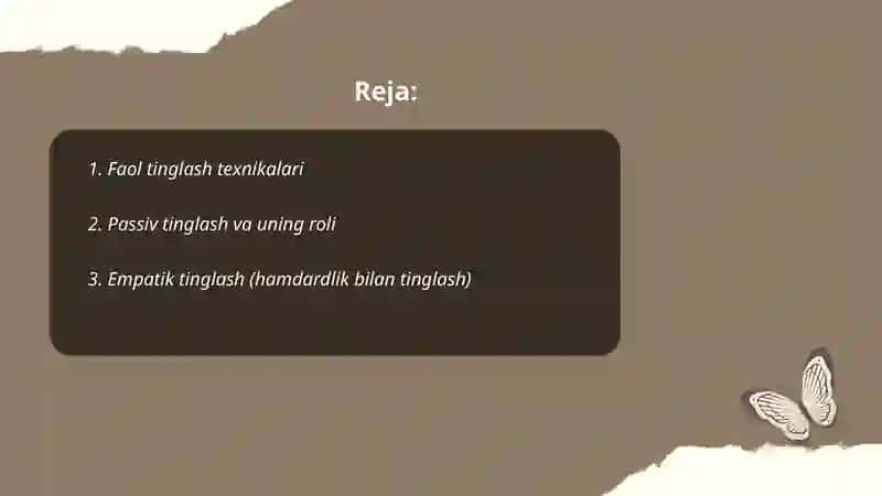 Faol tinglash texnikalari 2