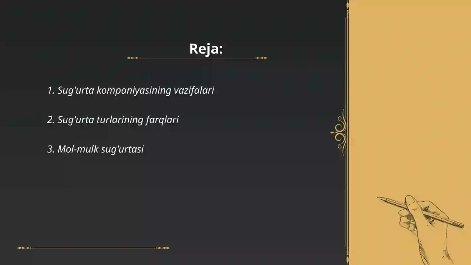 Sug'urta kompaniyasi vazifalari 2