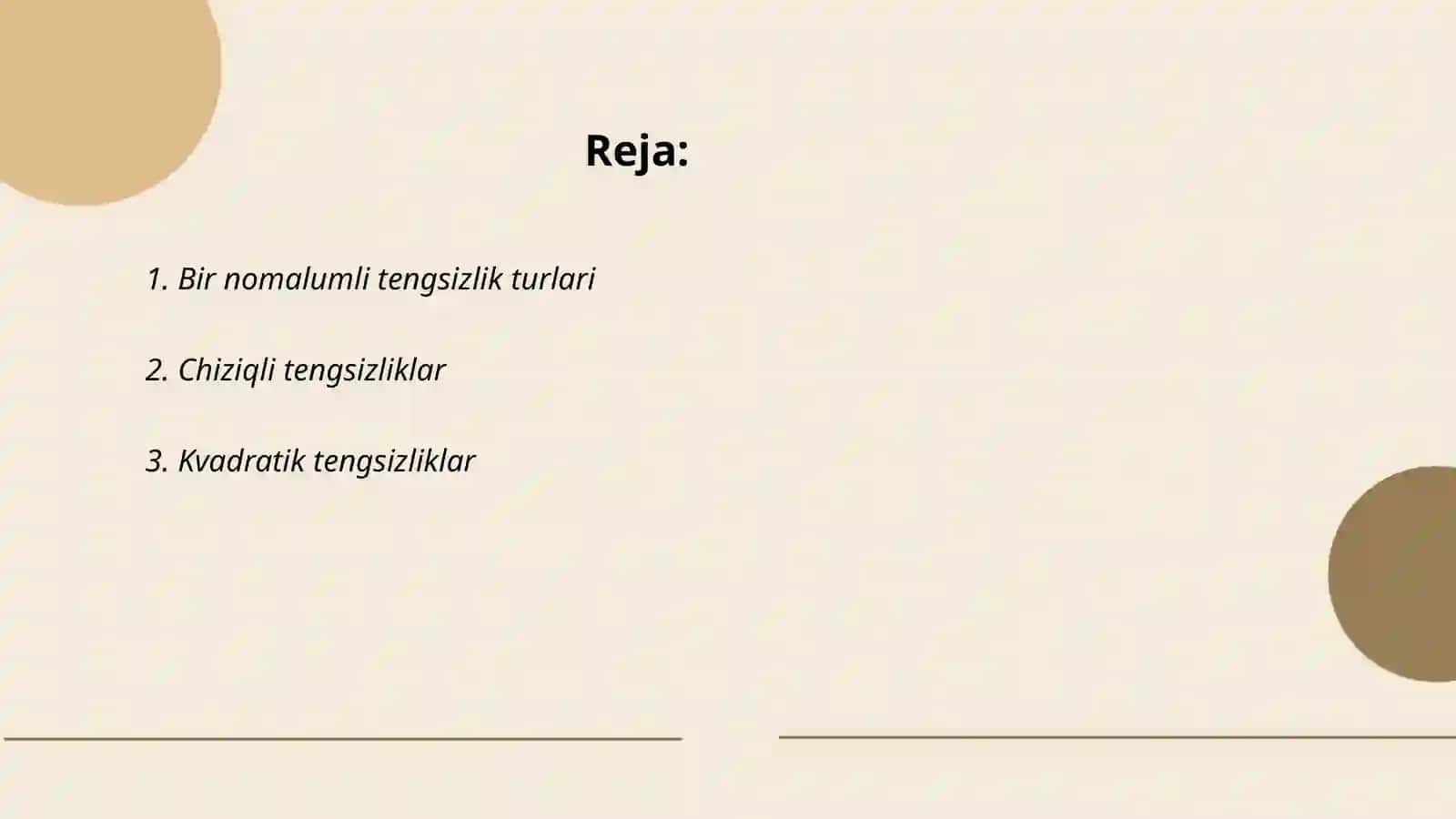 Bir nomalumli tengsizliklar matematikada 2