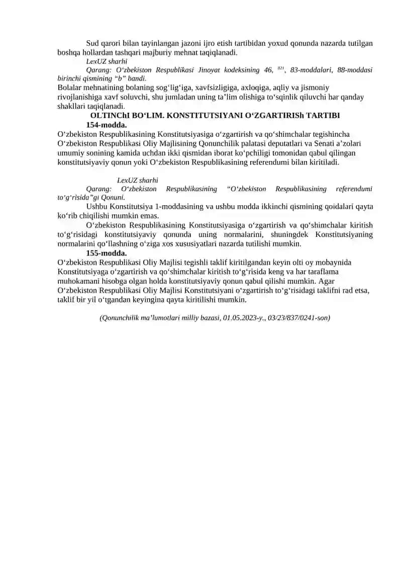 O‘ZBEKISTON RESPUBLIKASI KONSTITUTSIYASI 2