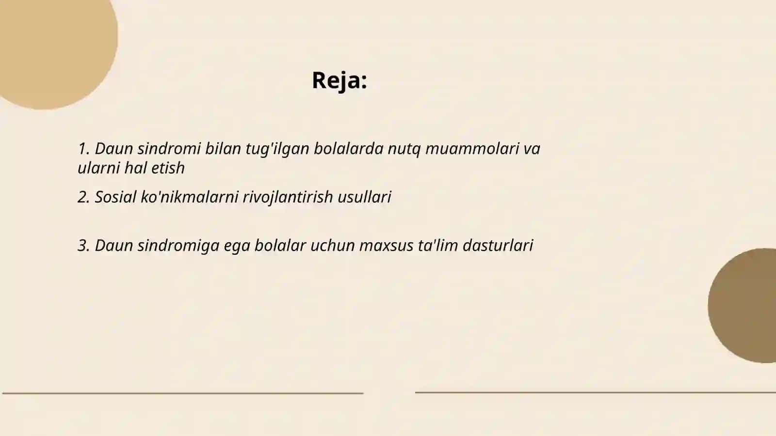 Daun sindromi bilan tug'ilgan bolalar bilan olib boriladigan korreksion-pedagogik ishlar 2