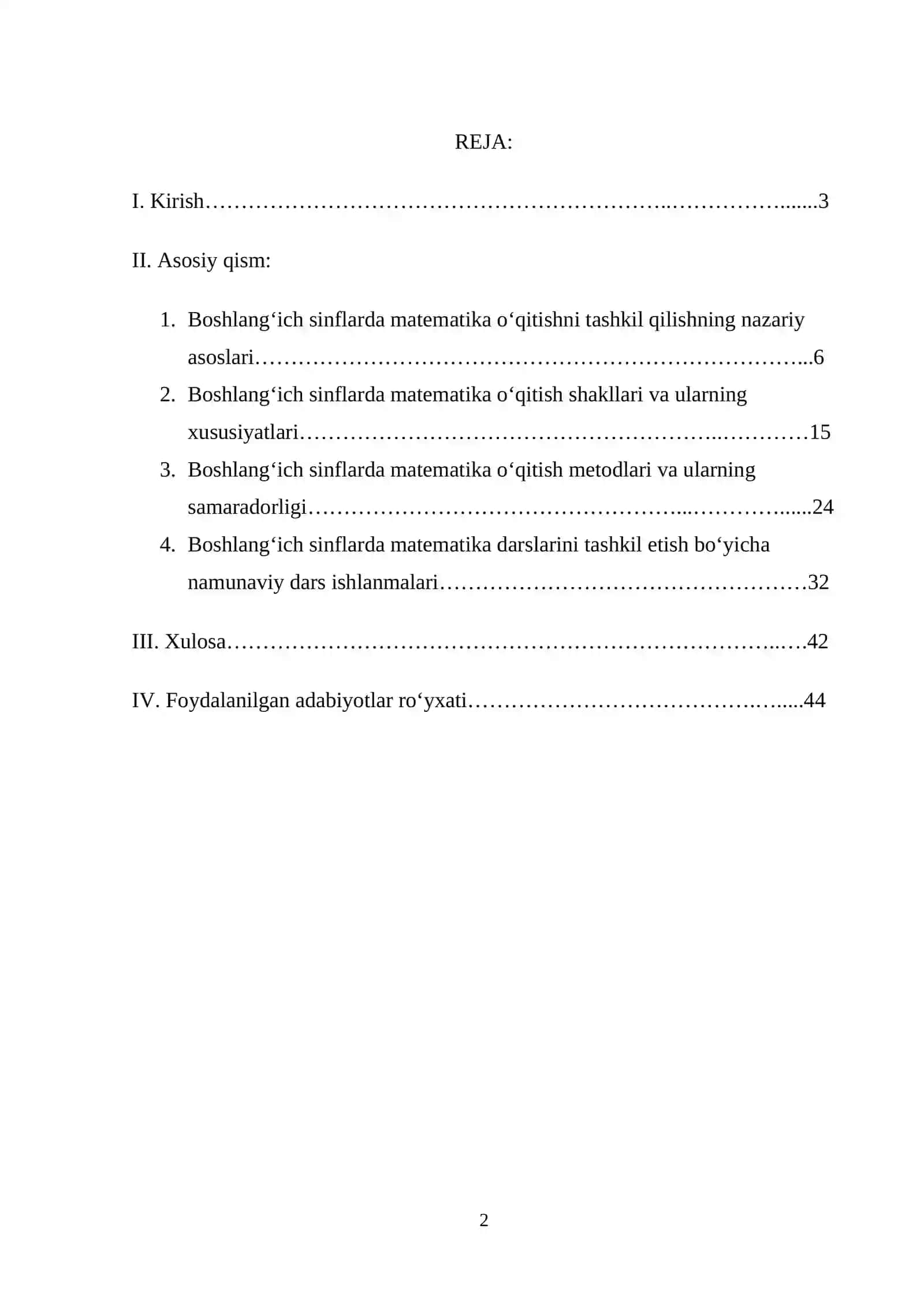 Boshlang‘ich sinfda matematika o‘qitishni tashkil qilish shakllari.O‘qitish metodlari 2