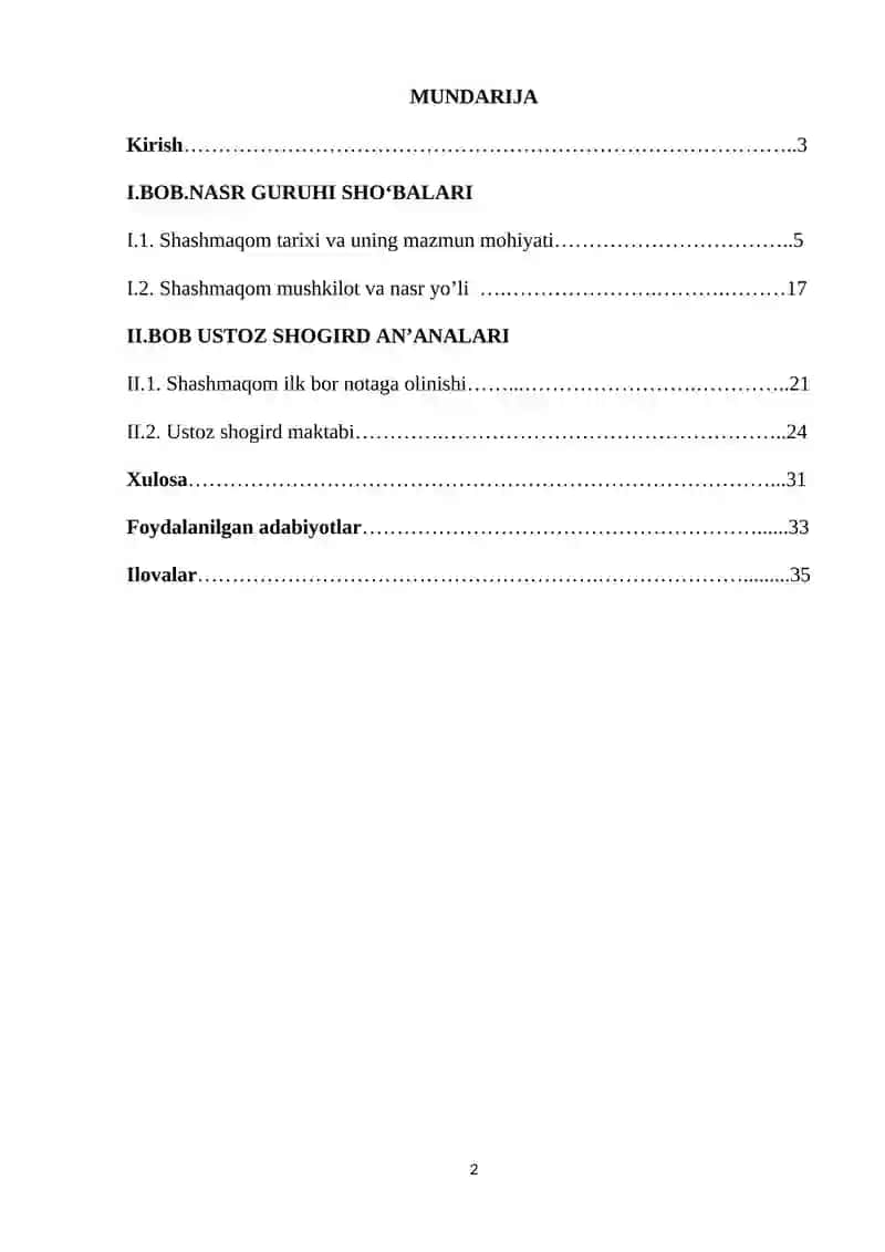 Nasr bo`limi guruh sho`balari. Ustoz shogird an’analari 2