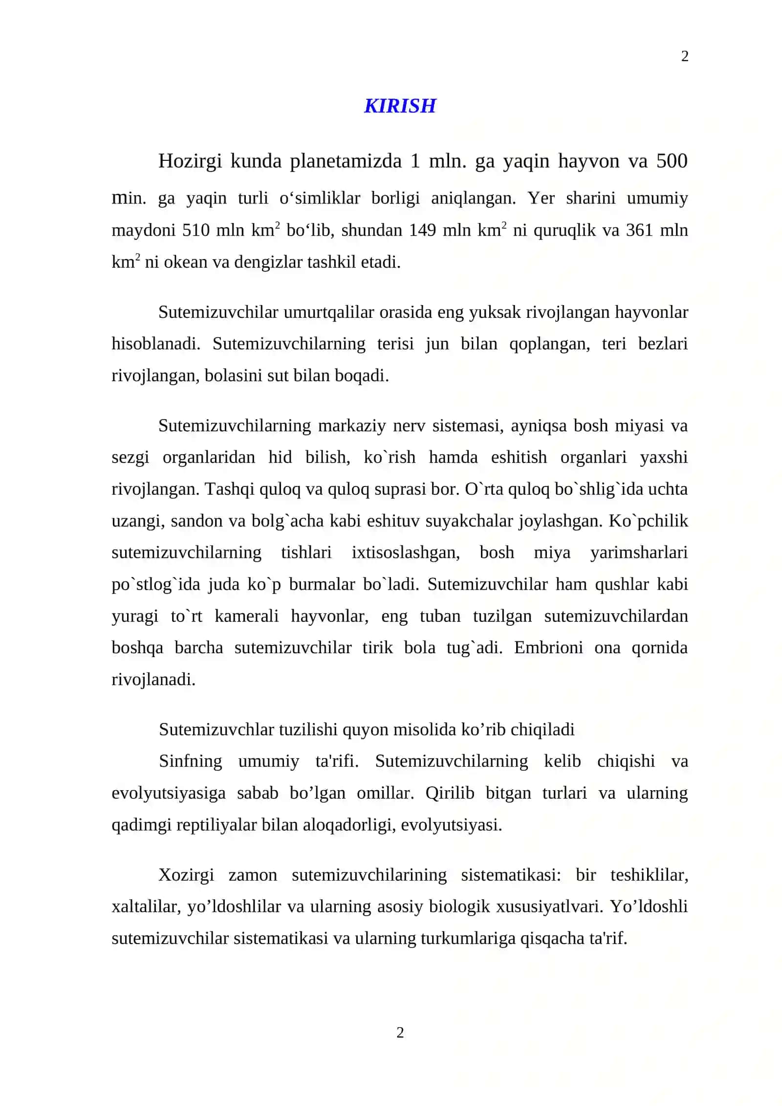 Umurtqali hayvonlar hayotida neobiliya xodisasi va uning biologik ahamiyati 2