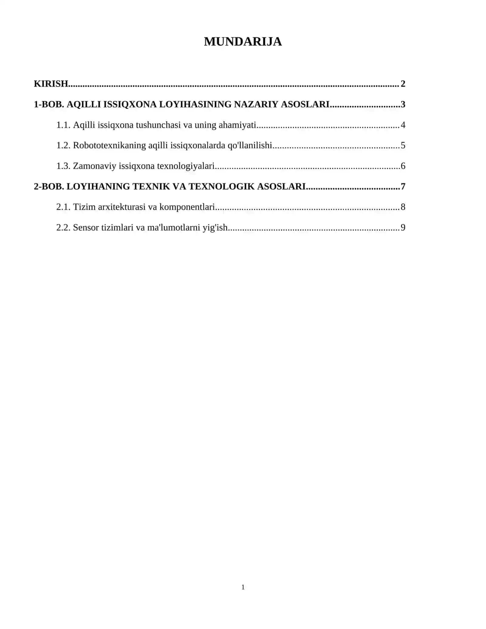 Aqilli issiqxona loyihasi 2