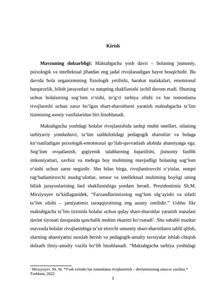 Maktabgacha Tarbiya Yoshdagi Bolalar O‘Sishining Umumiy Shart-Sharoitlari 2