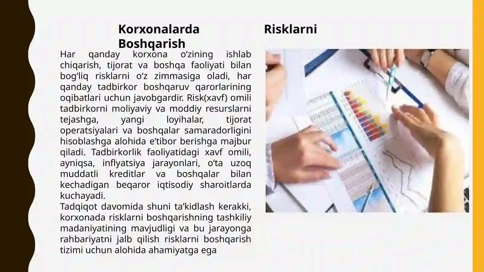 Korxonalardarisklarniboshqarishjarayonivaularnikamaytirishusullari 2