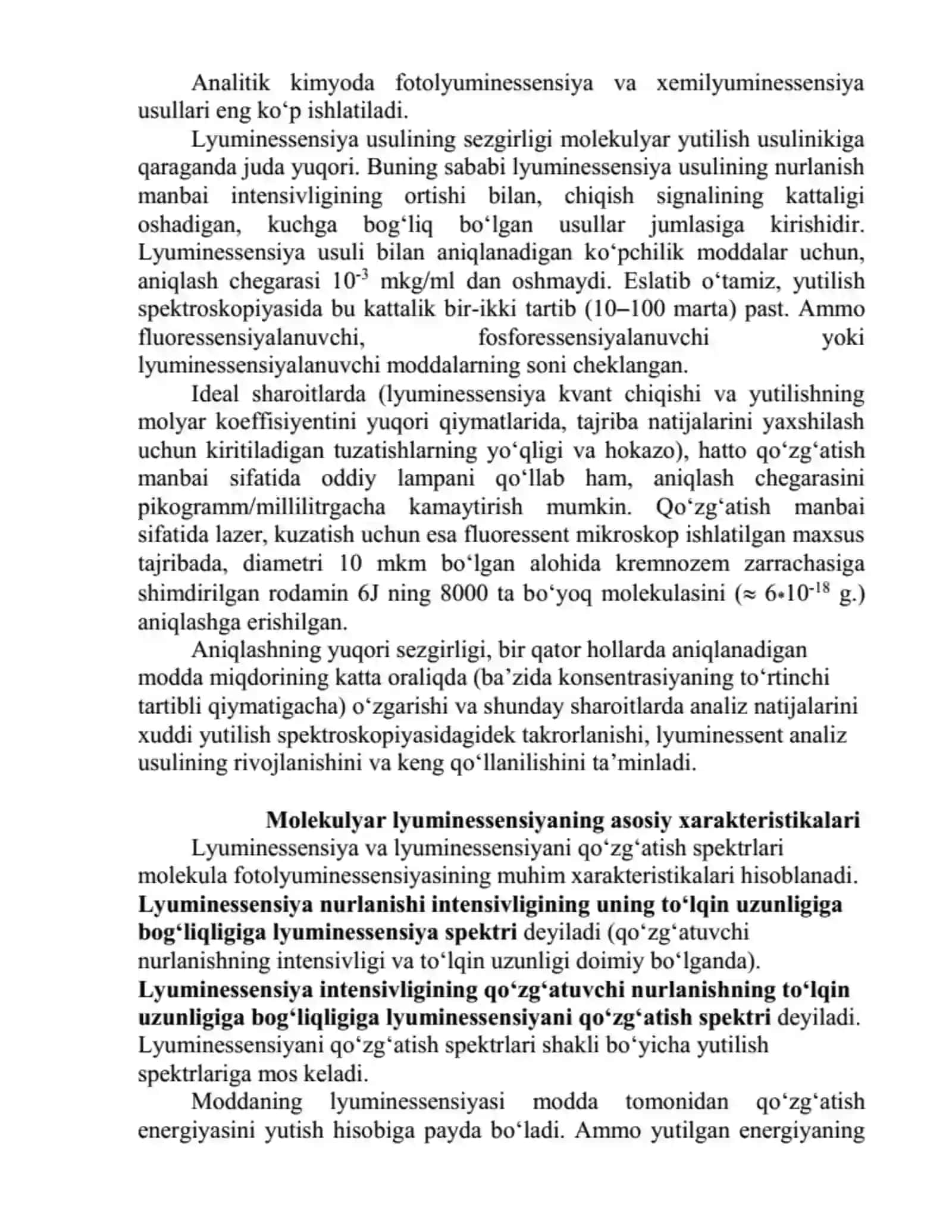 Molekulyar lyuminessensiya 2