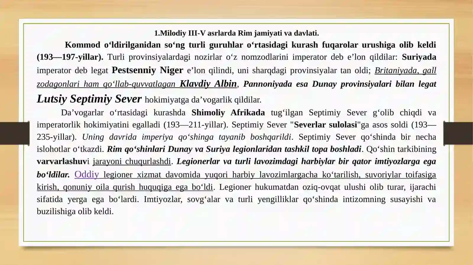 MilodiyIII-Vasrlarda Rim jamiyati va davlati 2