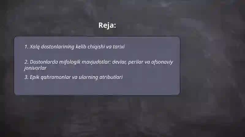 Xalq dostonlari va mifologiya 2