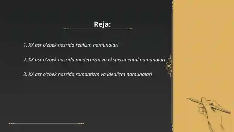 XX ASR O'ZBEK NASRIDA N NAMUNALAR 2