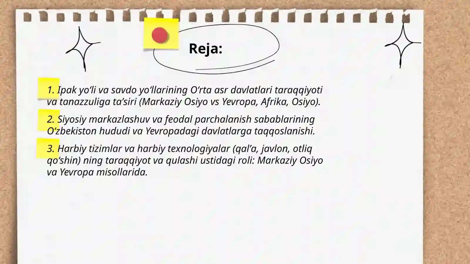 Ilk oʻrta asr davlatlari taraqqiyoti va tanazzuli sabablari 2