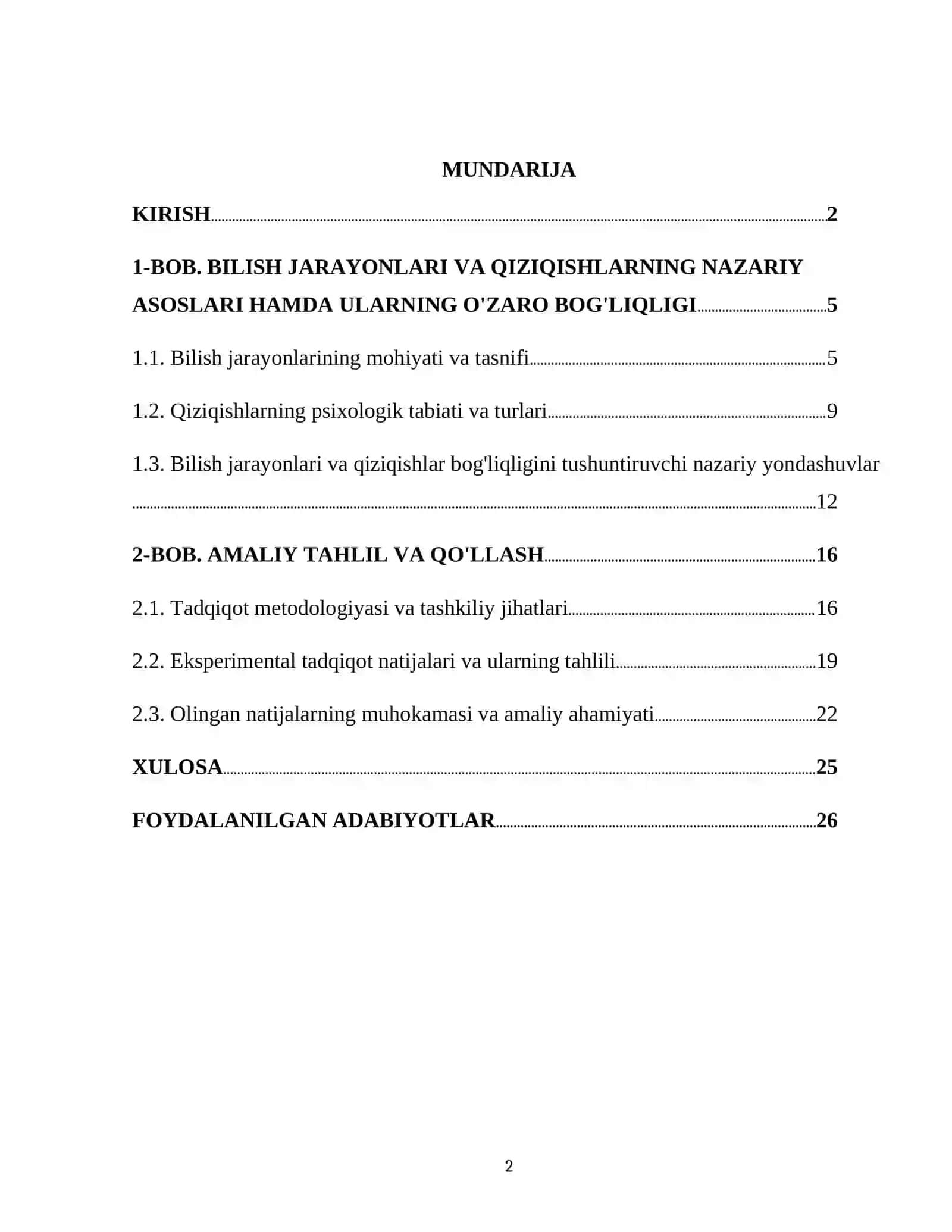 BILISH JARAYONLARI VA QIZIQISHLARNING NAZARIY ASOSLARI HAMDA ULARNING O'ZARO BOG'LIQLIGI 2