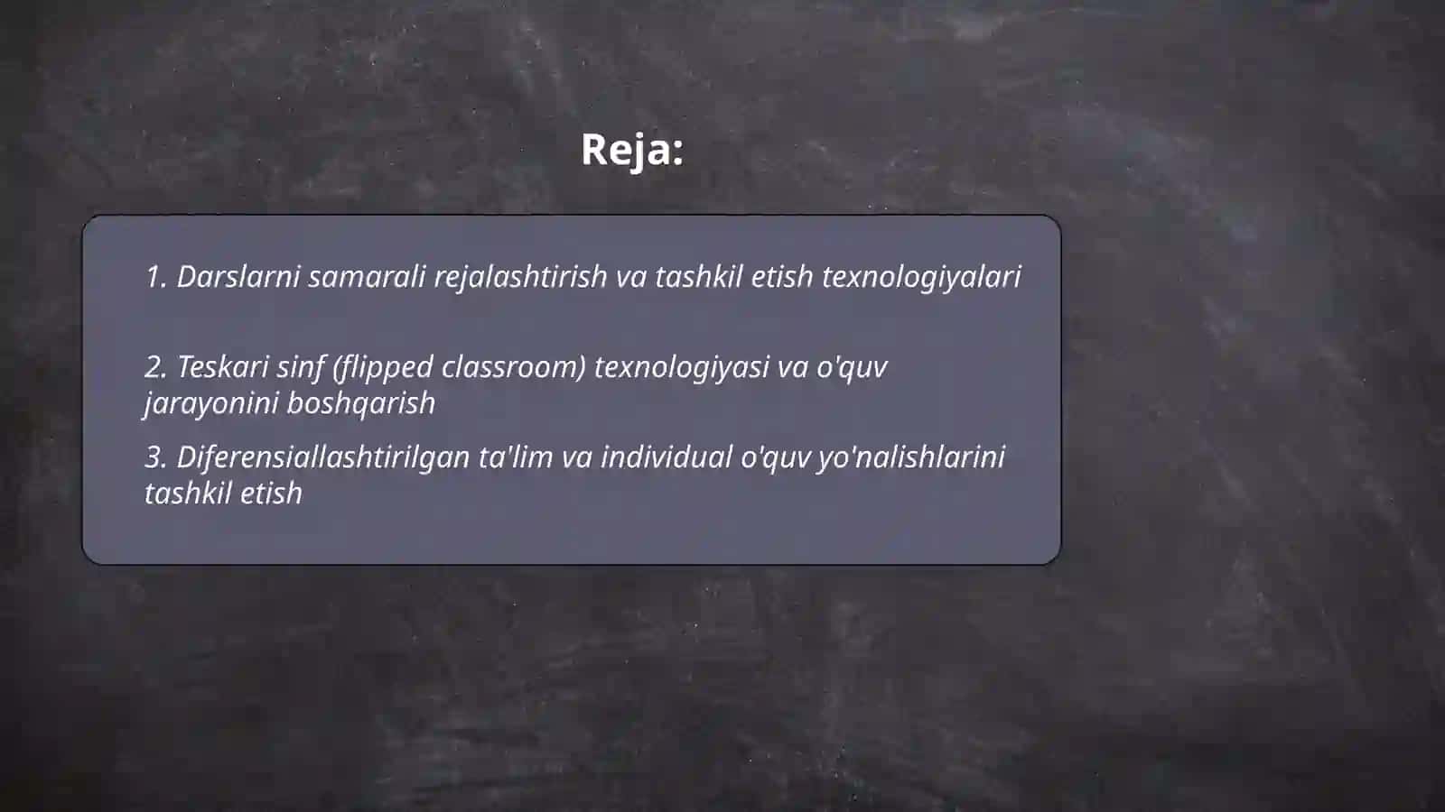 O'quv jarayonini samarali boshqarish va tashkil etish asosiga qurilgan pedagogik texnologiyalar 2