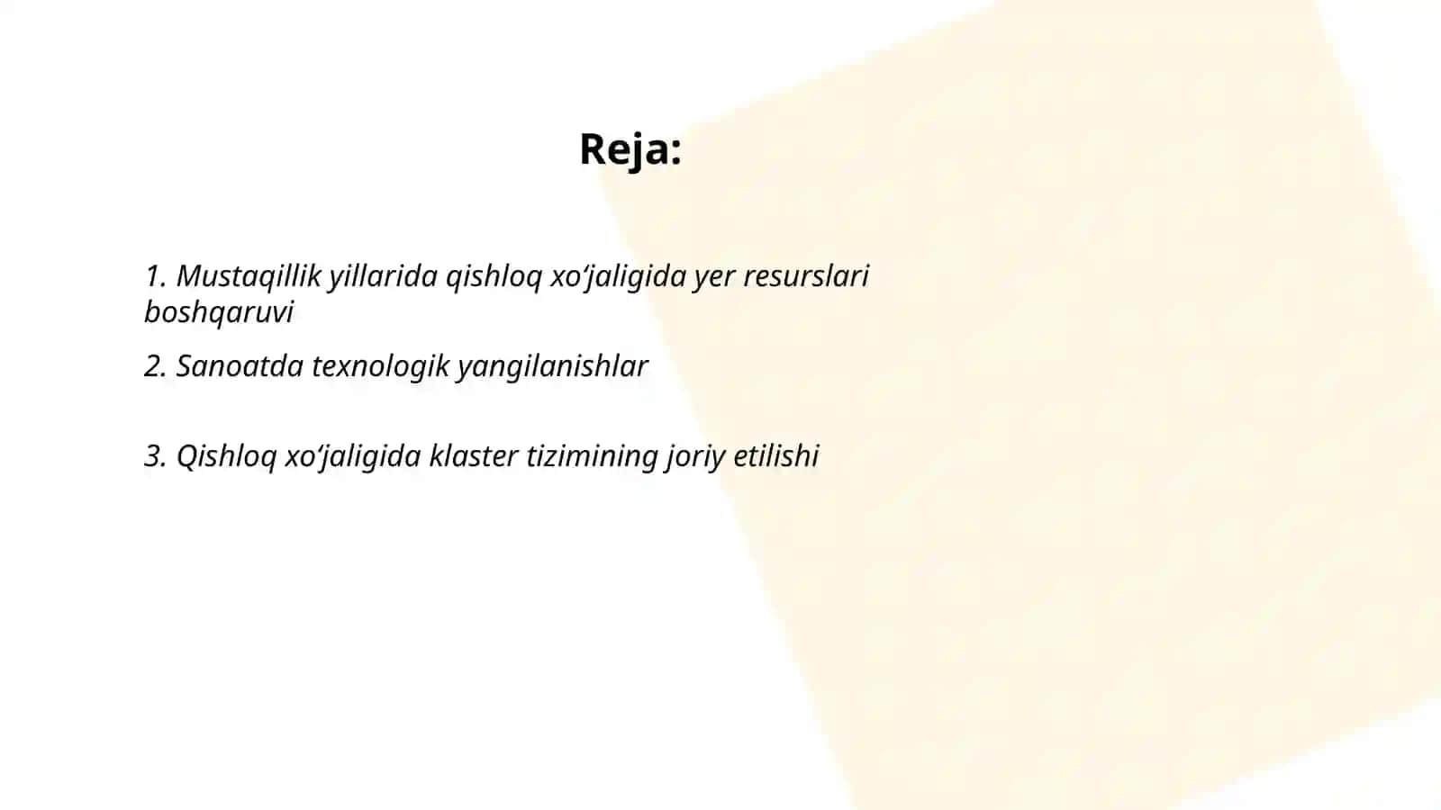 Mustaqillik yillarida qishloq xo‘jaligi va sanoat sohasidagi o‘zgarishlar 2