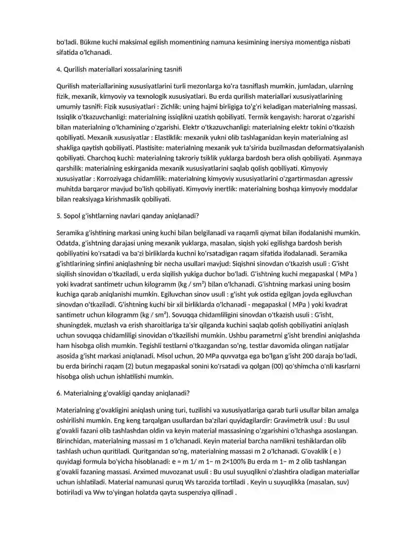 Materialning haqiqiy zichligi, aniqlash usullari 2