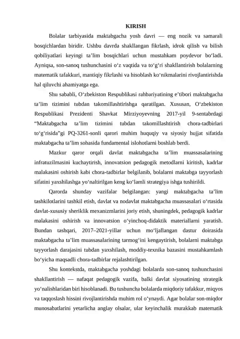 TURLI YOSH GURUHLARIDA SON SANOQ TUSHUNCHALARINI SHAKLLANTIRISH 2