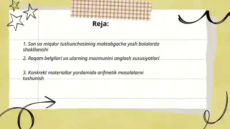 Maktabgacha yoshdagi bolalarni arifmetik masalalarni tushunishining oʻziga xos xususiyatlari 2
