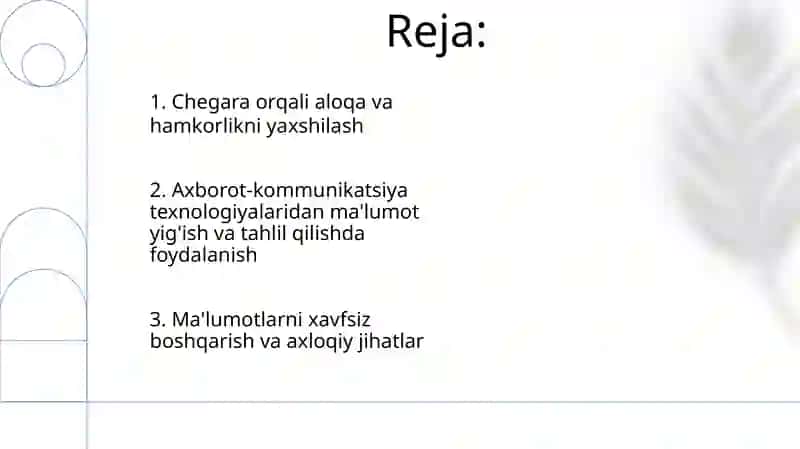 Xalqaro Baholash dasturlariga axborot kommunikatsiya texnologiyalarini qo'llash 2