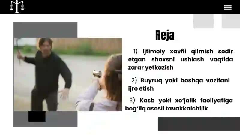 Qilmishni jinoiyligini istisno qiluvchi holatlar 2
