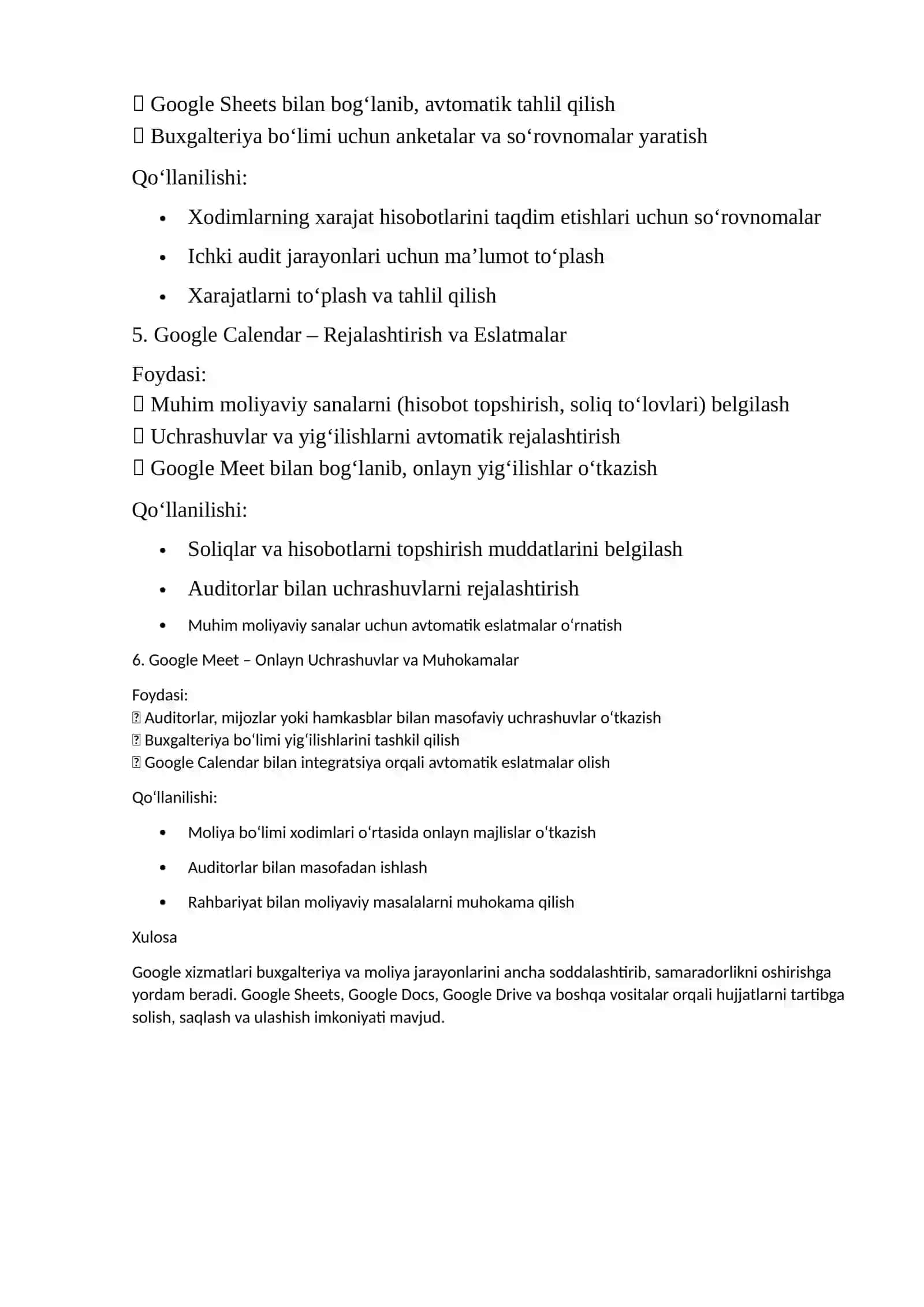 Google Xizmatlaridan Foydalanish 2