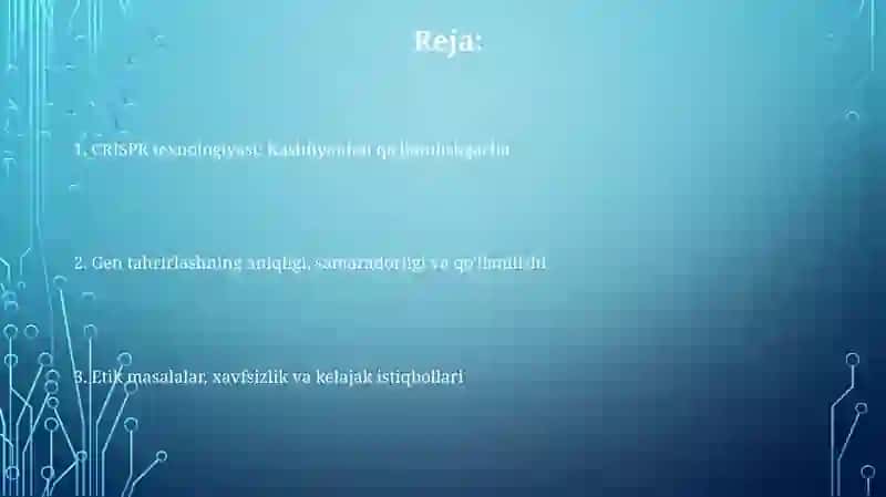 Genetik muhandislikda CRISPR texnologiyasining roli 2