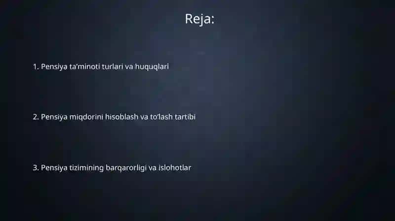 Pensiya to'g'risidagi qonun 2