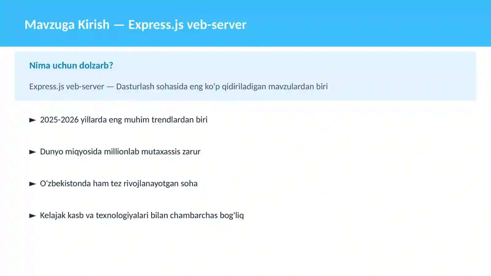 Express.js veb-server 2