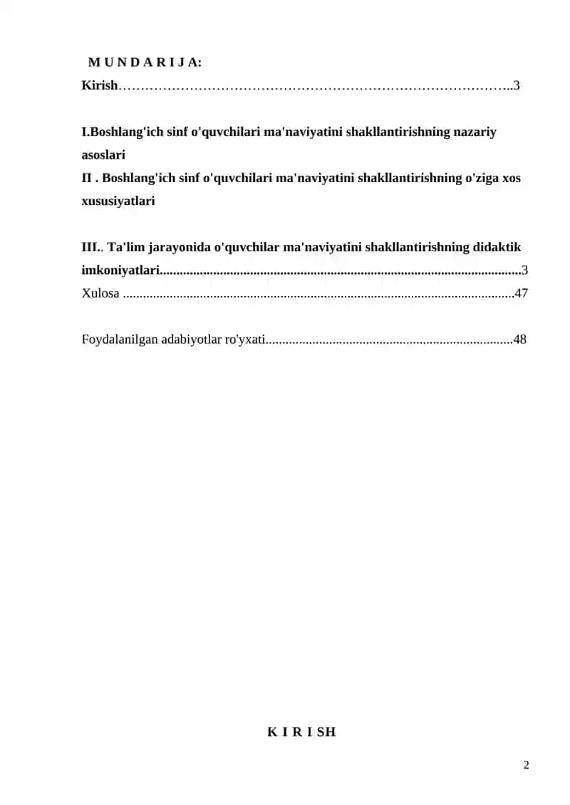 BOSHLANG'ICH SINF O'QUVCHILARI MA'NAVIYATINI SHAKLLANTIRISHNING O'ZIGA XOS XUSUSIYATLARI 2