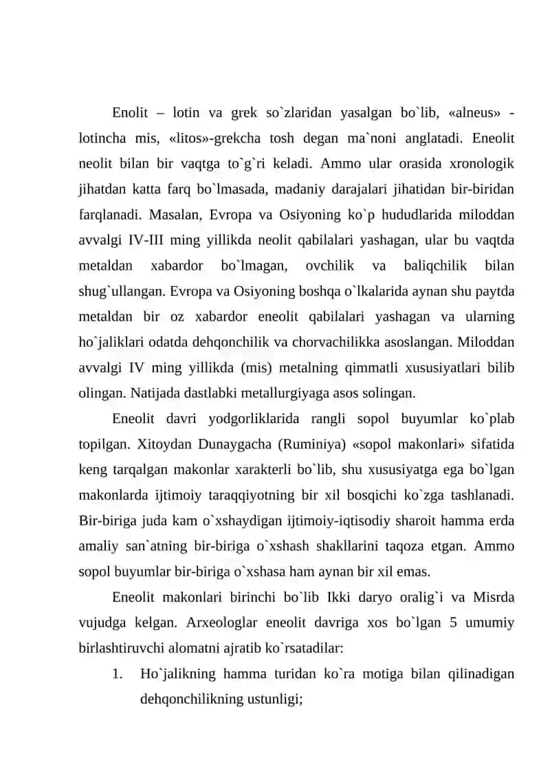Eneolit davri tarixiy-moddiy jarayonlari 2