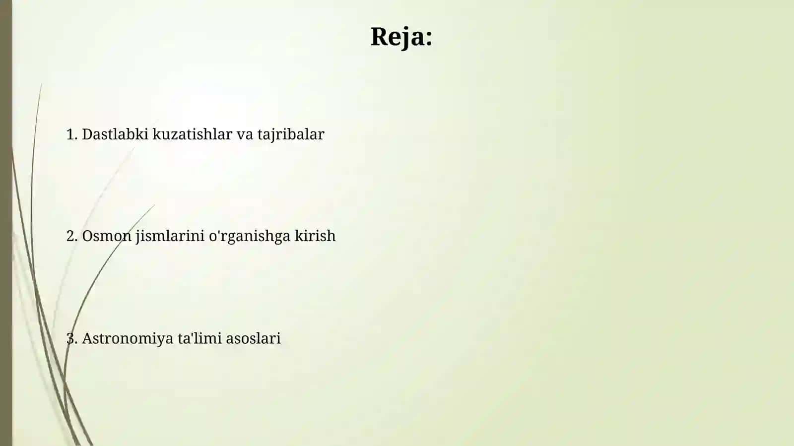 Astronomiya boʻylab sayohat. Astronomiya oʻqitishdagi dastlabkitayyorgarlik 2
