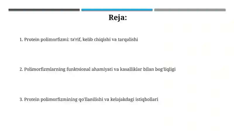 Oqsillarning koʻpshakilligi va ahamiyati 2