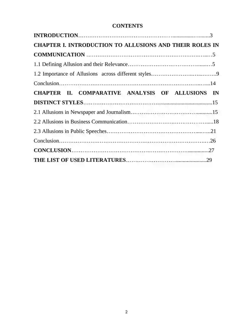 Course Paper on Allusions in Various Styles 2