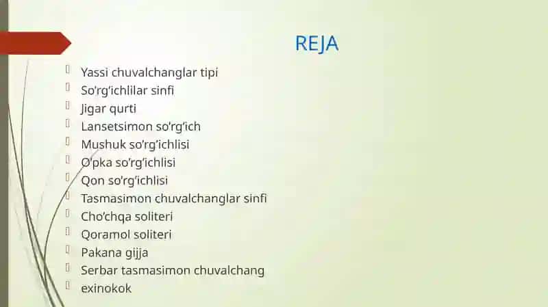 So’rg’ichlilar-odamparazitlari 2
