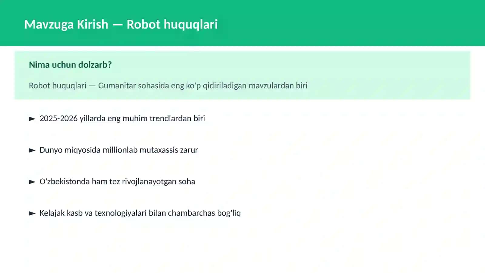Robot huquqlari 2