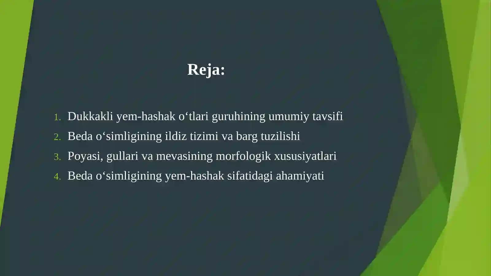 Dukkakli Yem-hashako'tlar Guruhining Umumiy Marfologik Belgilari 2