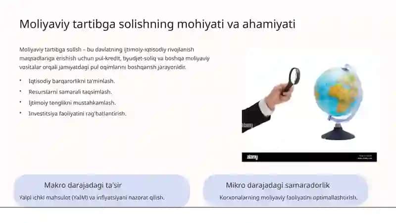 Ijtimoiy-iqtisodiy jarayonlarni moliyaviy tartibga solish 2