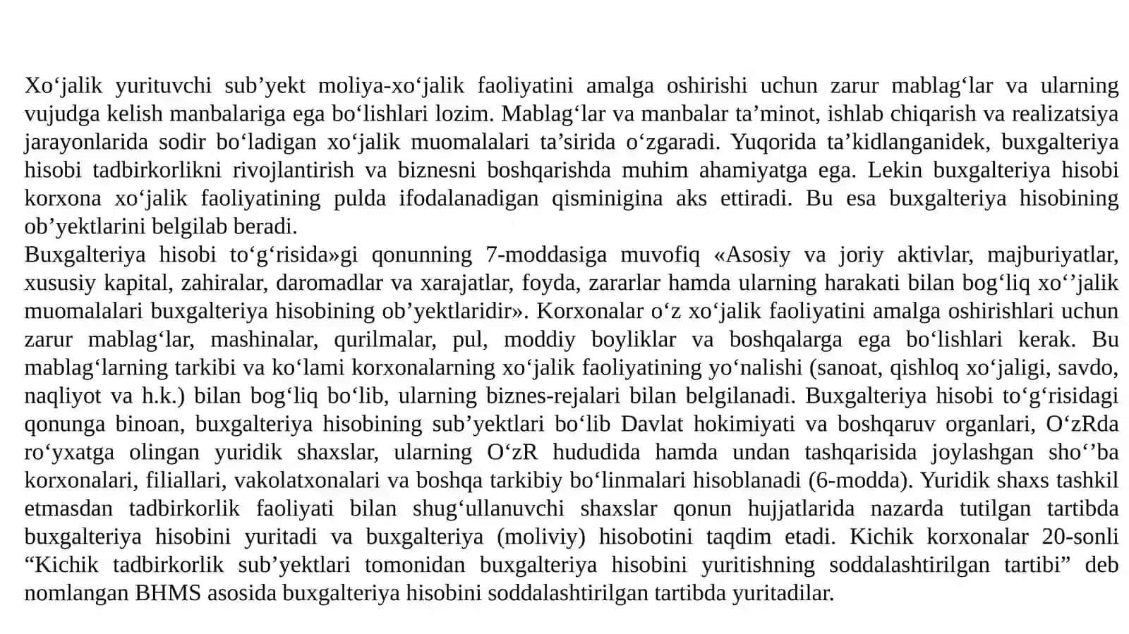 Buxgalteriya hisobiga kirish fanining predmeti va obyektlari 2