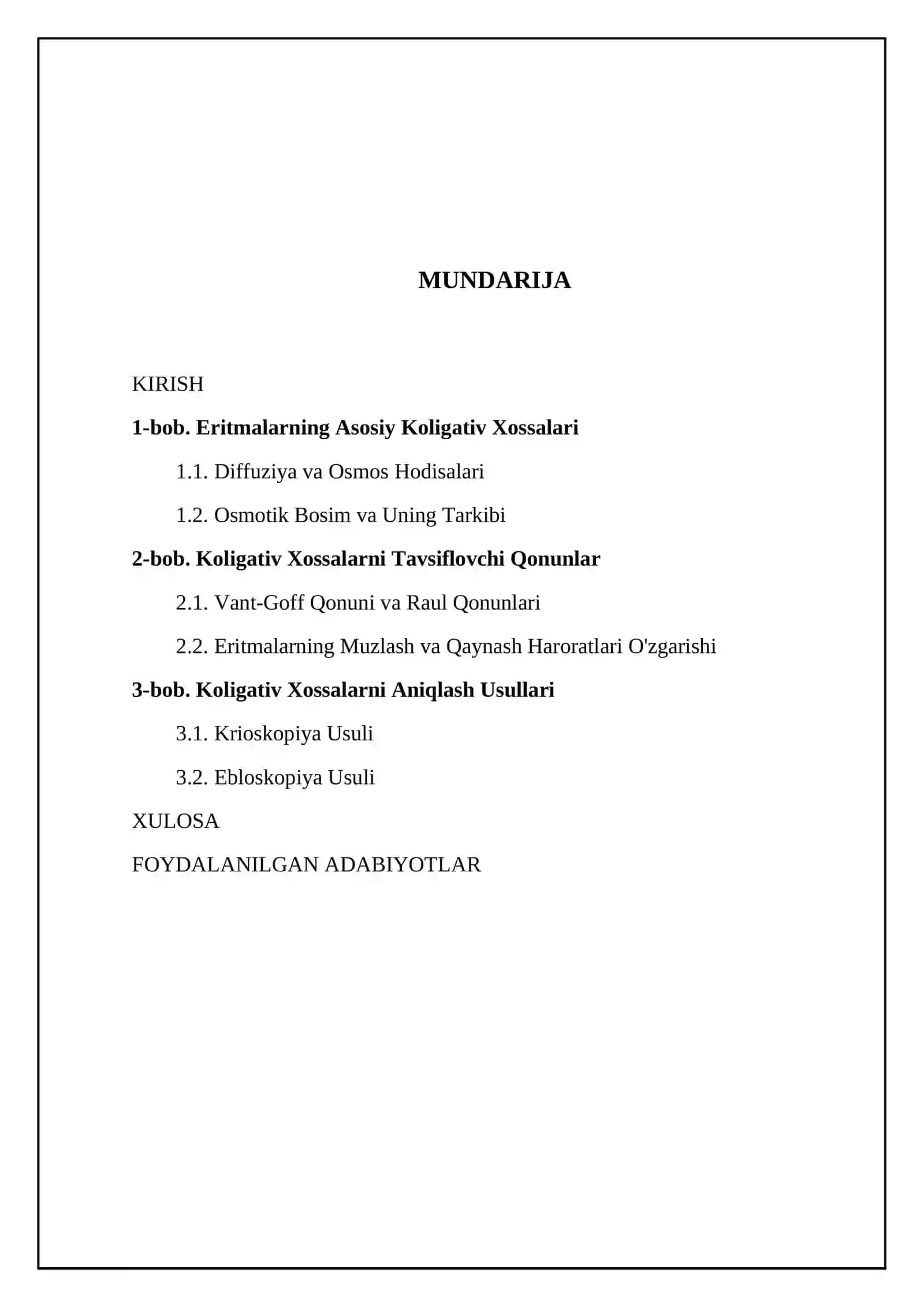Eritmalarning koligativ xossalari 2