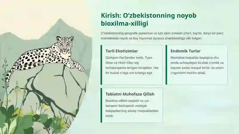 Oʻzbekistonda zoologik tadqiqotlarning rivojlanishi: Kelajak sari 2