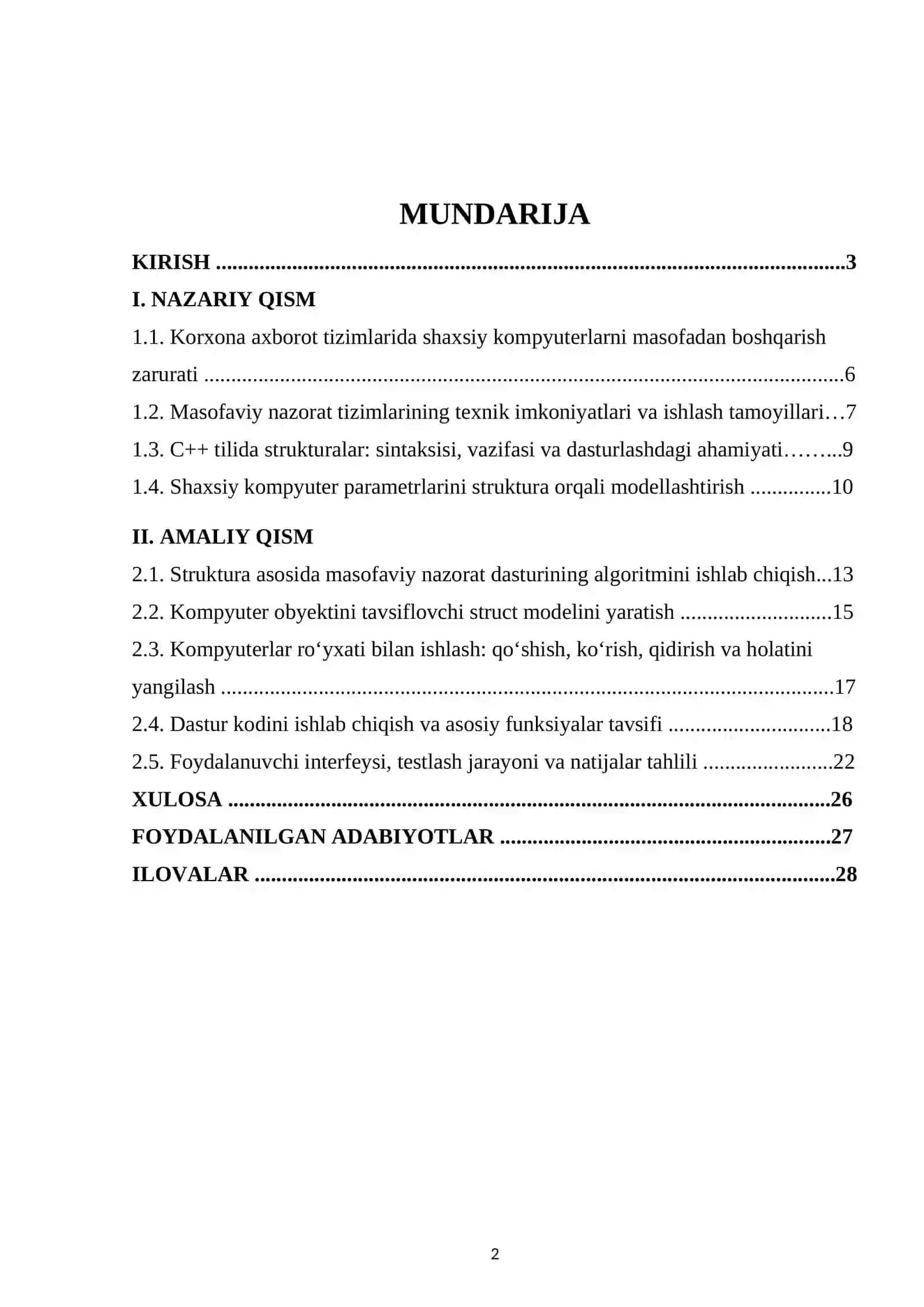 Korxona shaxsiy kompyuterlarini masofadan boshqarish va nazorat qilish dasturini ishlab chiqish 2