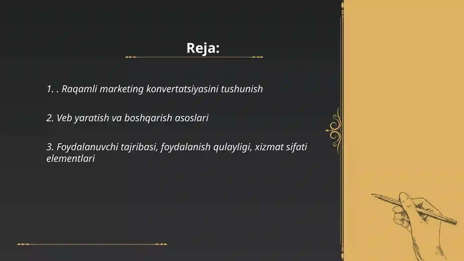 Raqamli marketing operatsiyalarini o’rnatish 2