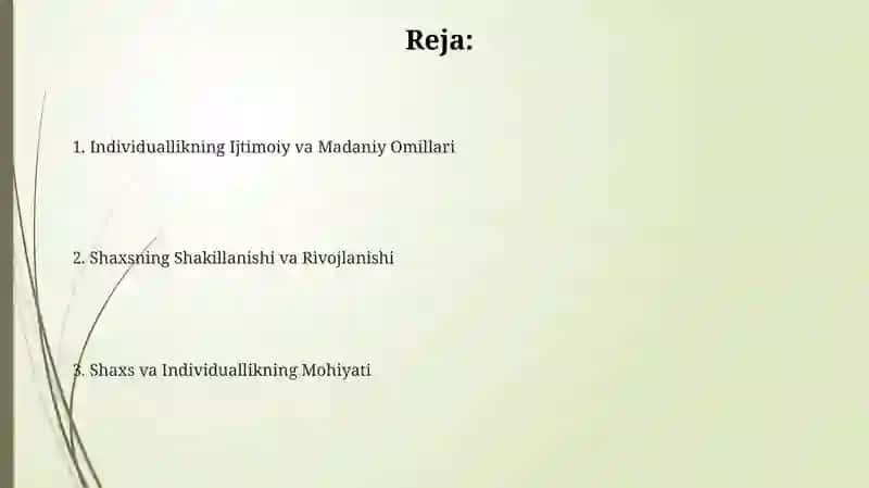 Individuallikning Ijtimoiy va Madaniy Omillari 2