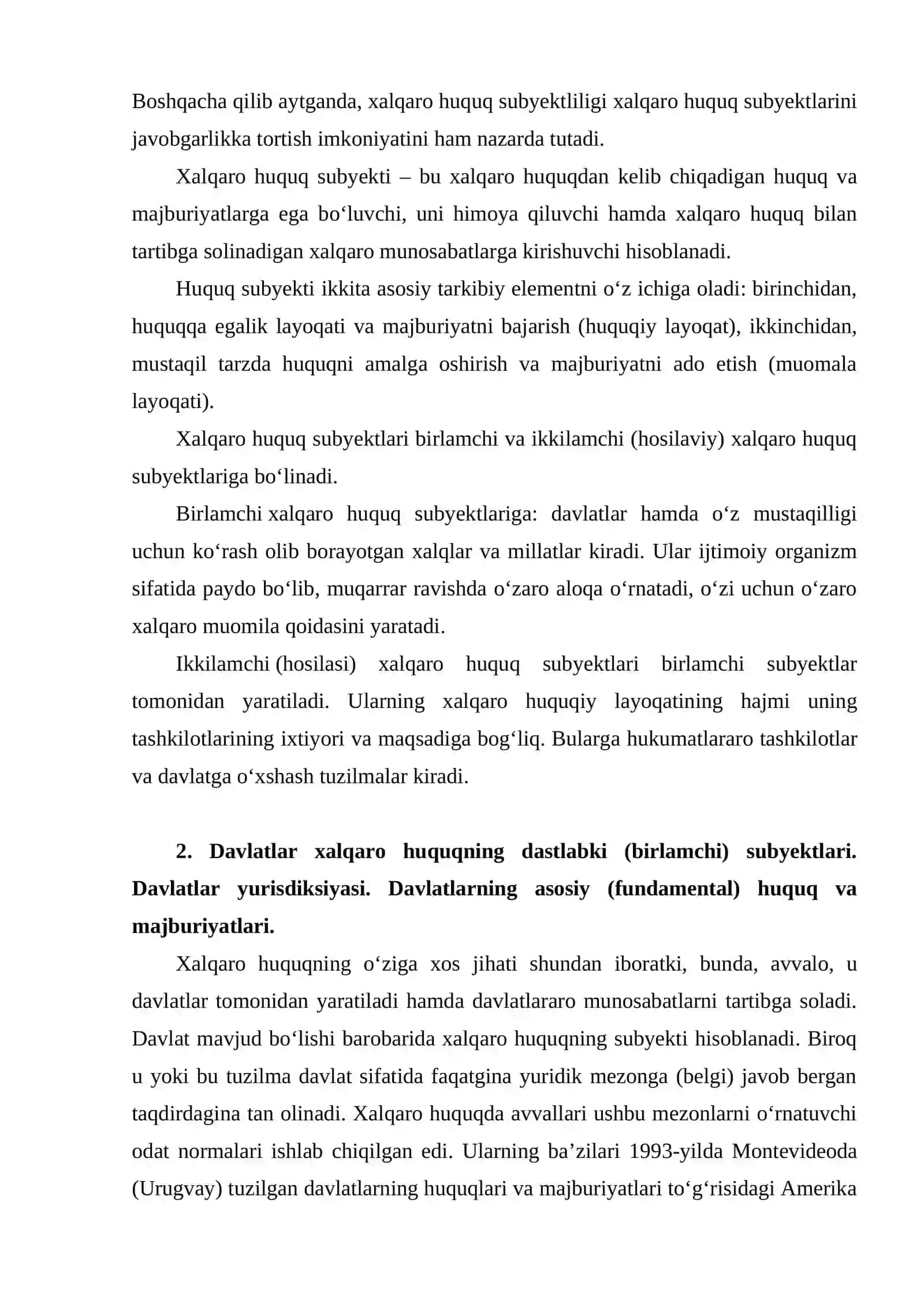 Xalqaro huquq subyektlari 2