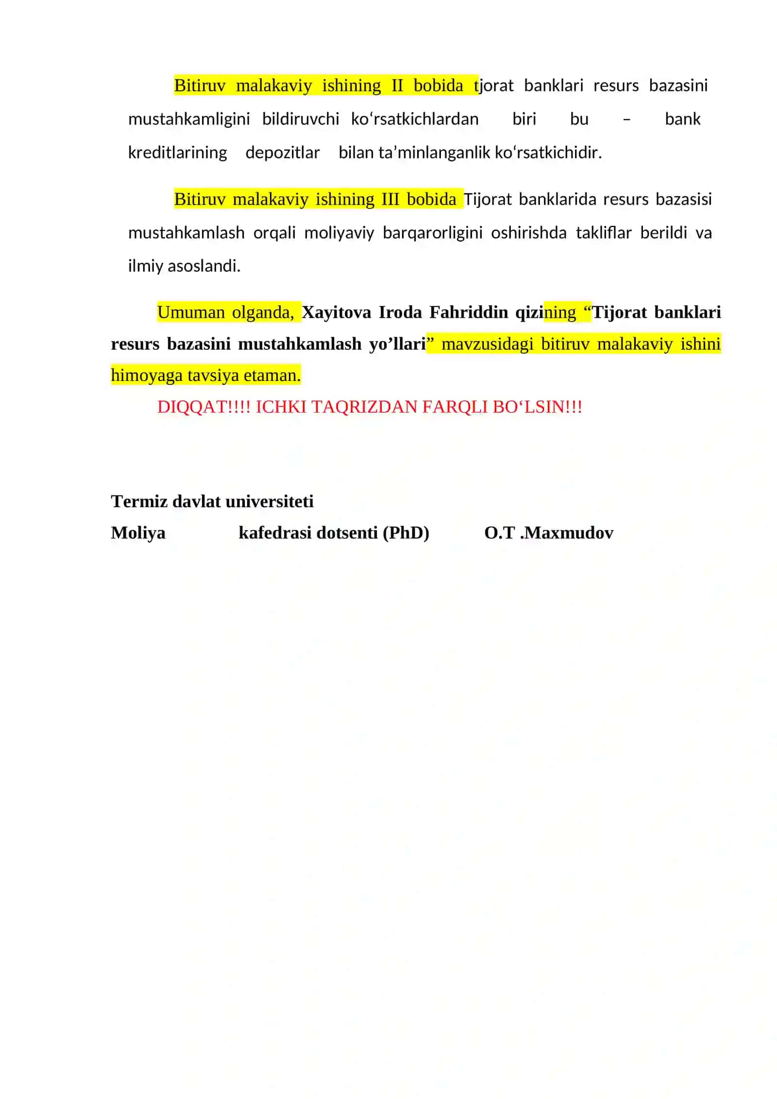 Tijorat banklari resurs bazasini mustahkamlash yo’llari 2