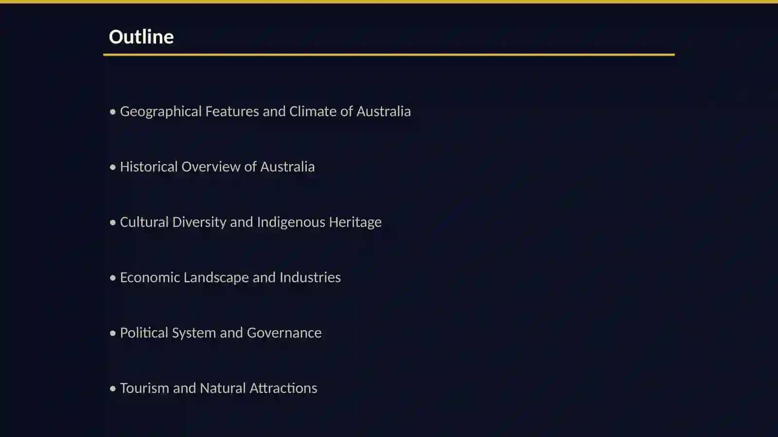 General information about Australia 2